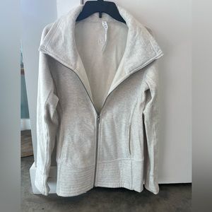 Lululemon Radiant Jacket. Worn once. Light Heather Grey. Size 10.